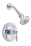 1.5 gpm Pressure Balance Shower Faucet Trim Only with Single Lever Handle in Polished Chrome