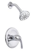 1.5 gpm 2-Hole Shower Faucet Trim with Single-Handle in Polished Chrome