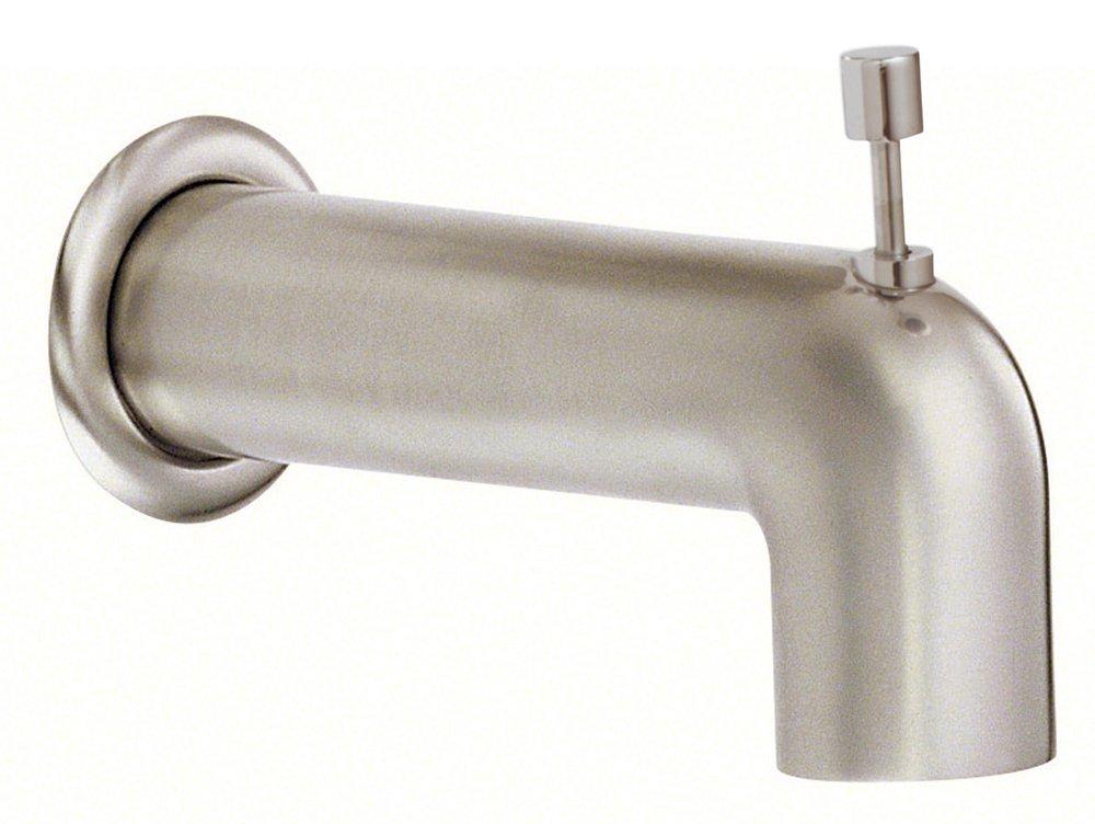 Gerber Plumbing Brushed Nickel 6-3/8 in. Wall Mount Tub Spout with Diverter 