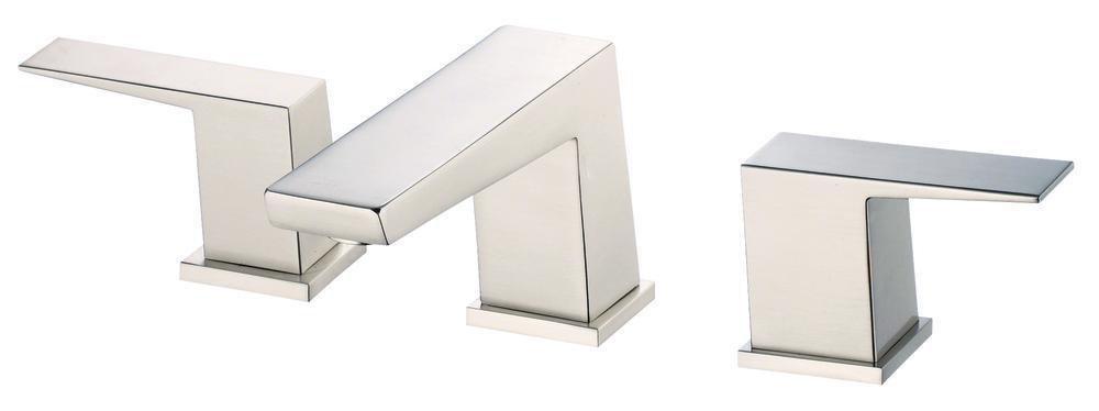 Gerber Plumbing Brushed Nickel 3-Hole Roman Tub Faucet with Double Lever Handle Metal Deckmount 