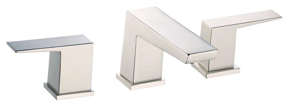 Gerber Plumbing Brushed Nickel 3-Hole Roman Tub Faucet with Double Lever Handle Metal Deckmount 