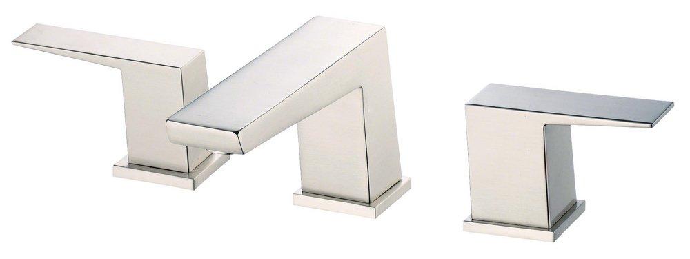 Gerber Plumbing Brushed Nickel 3-Hole Roman Tub Faucet with Double Lever Handle Metal Deckmount 