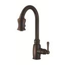 2.5 gpm Deckmount Kitchen Sink Faucet Pull-Down Spout 1/2 in. NPSM Connection with Single Lever Handle in Tumbled Bronze