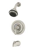 2.5 gpm Pressure Balance Tub and Shower Trim with Single Lever Handle in Satin Nickel