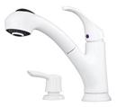 Single Handle Pull Out Kitchen Faucet in White