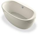 65-1/2 x 36 in. Freestanding Bathtub with Center Drain in Biscuit
