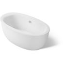 KOHLER White 65-1/2 x 36 in. Freestanding Bathtub with Center Drain 
