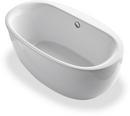 KOHLER White 65-1/2 x 36 in. Freestanding Bathtub with Center Drain 