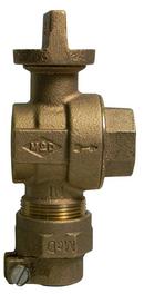 A.Y. McDonald PVC x FNPT Brass and Rubber Angle Ball Valve Curb Stop 