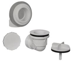 Plastic Push-Pull Drain in White