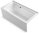 60 x 30 in. Exocrylic Alcove Rectangular Air Bathtub with Right Drain in White