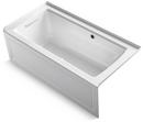 60 x 30 in. Exocrylic Alcove Rectangular Air Bathtub with Left Drain in White