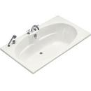 72 x 42 in. 3-Wall Alcove|Drop-In Bathtub with Center-Hand Drain in White