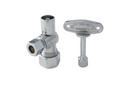 PROFLO® Chrome Plated OD Compression x Compression Lever Angle Supply Stop Valve in Chrome Plated 