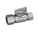 PROFLO&reg; Chrome Plated Compression x OD Tube Lever Straight Supply Stop Valve in Chrome Plated 