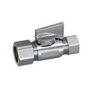 3/8 in. Compression x OD Tube Lever Straight Supply Stop Valve in Chrome Plated