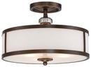 10-1/4 in. 3-Light Semi-Flushmount Ceiling Fixture in Dark Noble Bronze