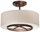 Minka Lavery Dark Brushed Bronze 9-3/4 in. 3-Light Semi-Flushmount Ceiling Fixture 