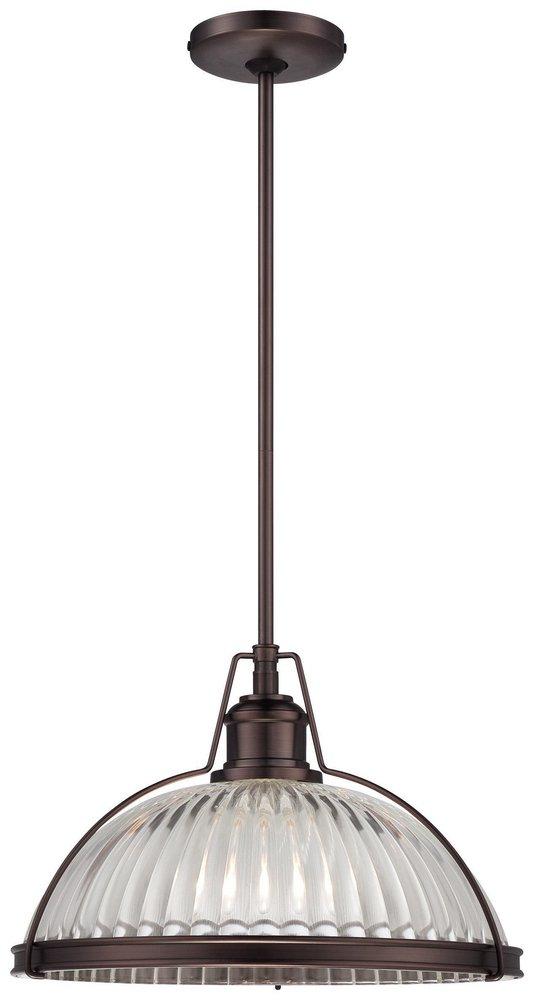Minka Lavery Dark Brushed Bronze 150W 1-Light Pendant 