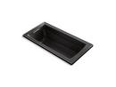 KOHLER Black Black&trade; 66 x 32 in. Soaker Drop-in Bathtub with Reversible Drain 