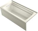 66 x 32 in. Soaker Alcove Bathtub with Left Drain in Biscuit