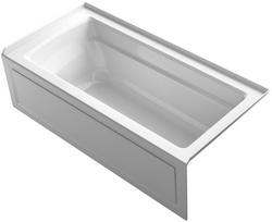 66 in. x 32 in. Soaker Alcove Bathtub with Right Drain in White