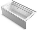 66 in. x 32 in. Whirlpool Alcove Bathtub with Left Drain in White