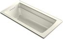 KOHLER Biscuit 66 x 32 in. Soaker Drop-in Bathtub with Reversible Drain 