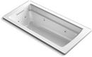 66 x 32 in. Whirlpool Drop-In Bathtub with Reversible Drain in White