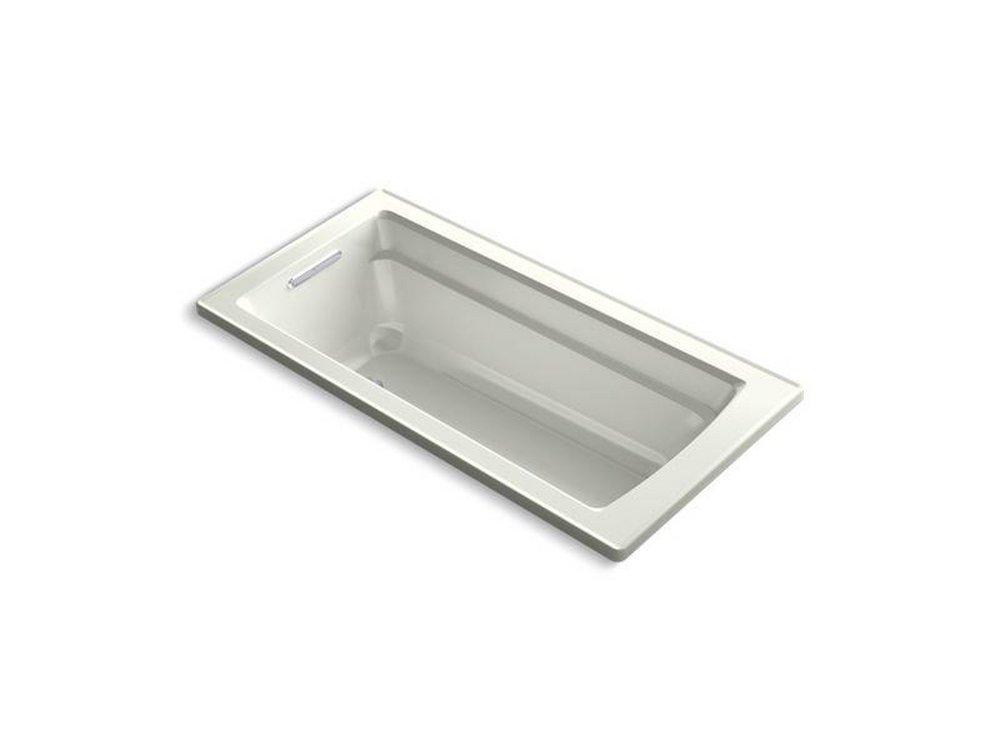 KOHLER Dune 66 x 32 in. Soaker Drop-in Bathtub with Reversible Drain 
