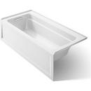 KOHLER White 66 x 32 in. Soaker Alcove Bathtub with Left Drain 