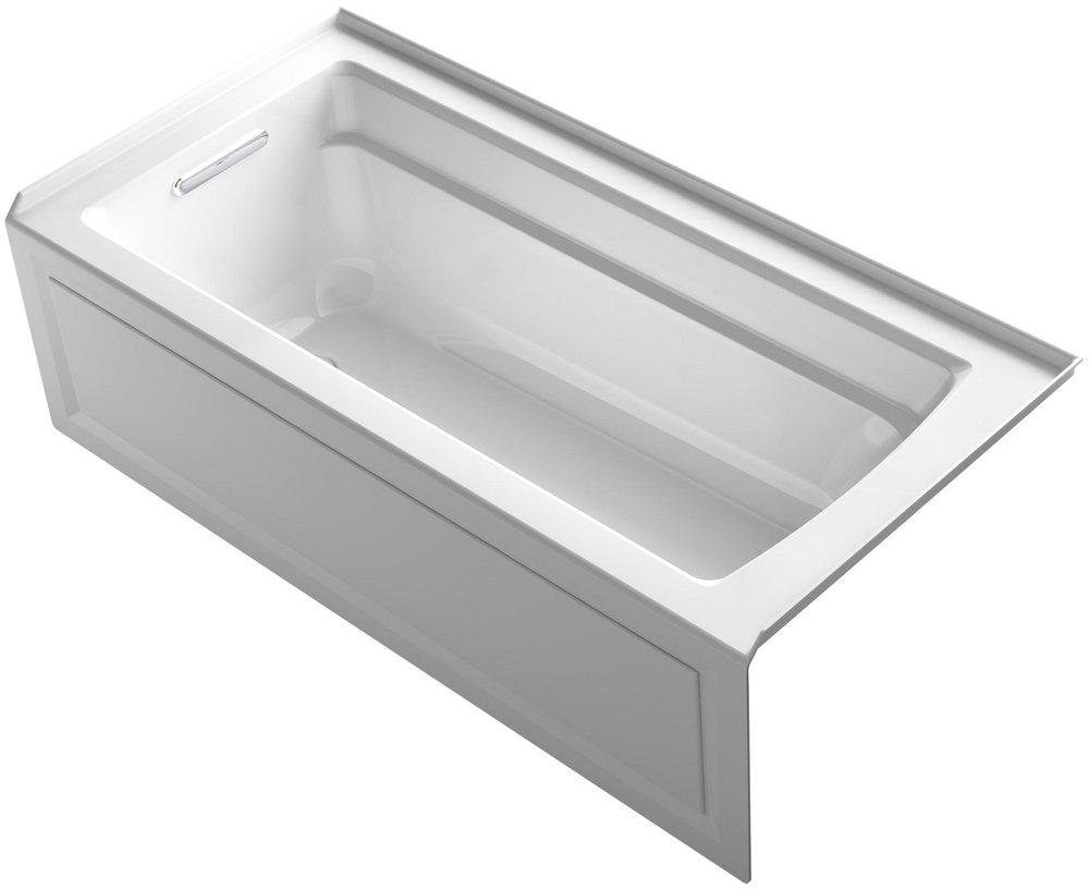 KOHLER White 66 x 32 in. Soaker Alcove Bathtub with Left Drain 