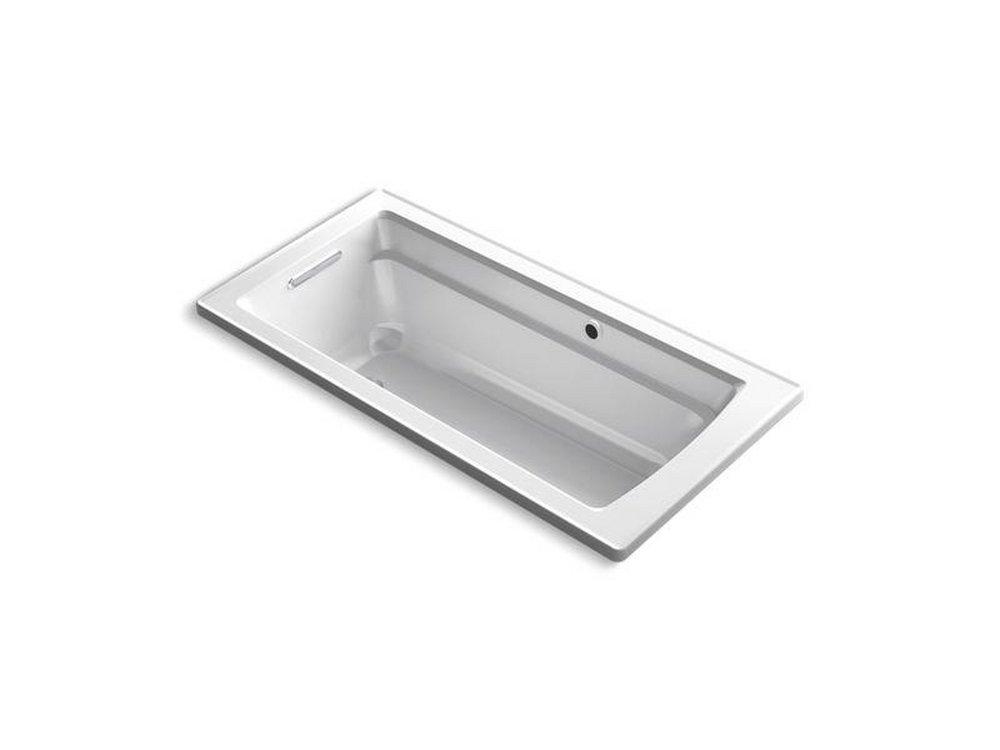 KOHLER White 66 x 32 in. Drop-In Bathtub with Reversible Drain 