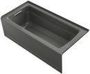 KOHLER Thunder&trade; Grey 66 x 32 in. Soaker Alcove Bathtub with Left Drain 