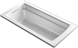 66 x 32 in. Soaker Drop-In Bathtub with End Drain in White