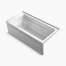 66 in. x 32 in. Whirlpool Alcove Bathtub with Right Drain in White