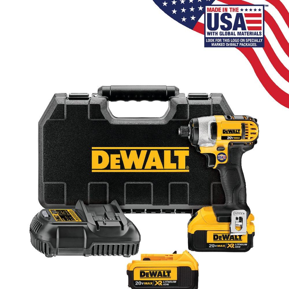 DEWALT Black/Silver/Yellow 20V Max Lithium-Ion Impact Drive Kit 