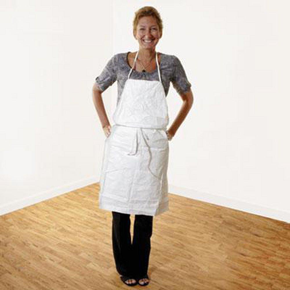 Dupont Protective Apparel White 36 x 28 in. Bib Style Apron 