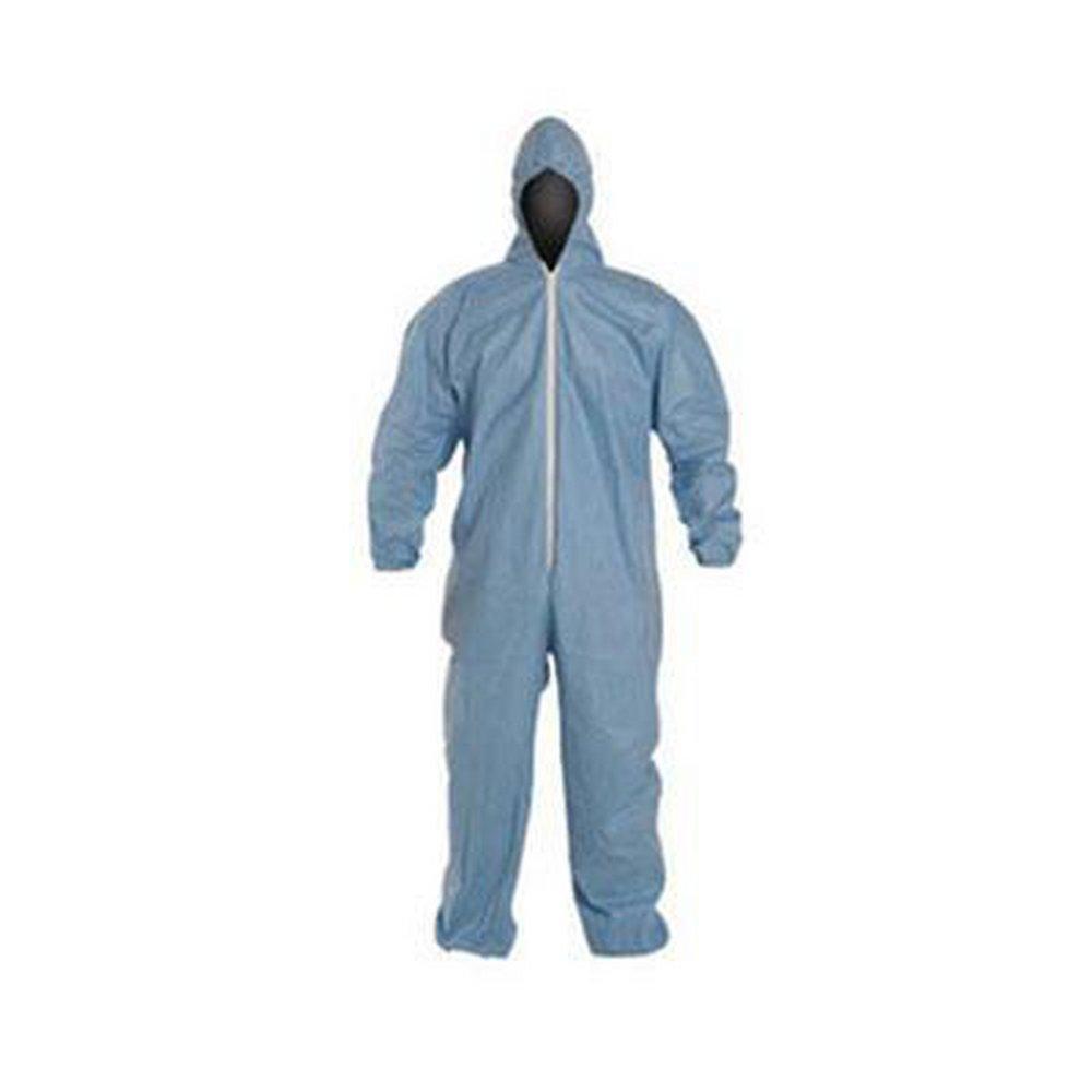 Dupont Protective Apparel Light Blue Tempro Coverall with Attached Hood 