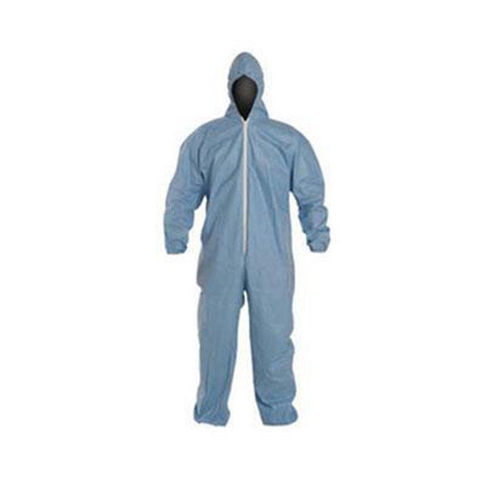 Dupont Protective Apparel Light Blue Tempro Coverall with Attached Hood 