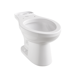 Standard Height Elongated Toilet Bowl in White