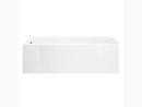 60 x 30 in. Bathtub with Backer and Left Hand Drain in White