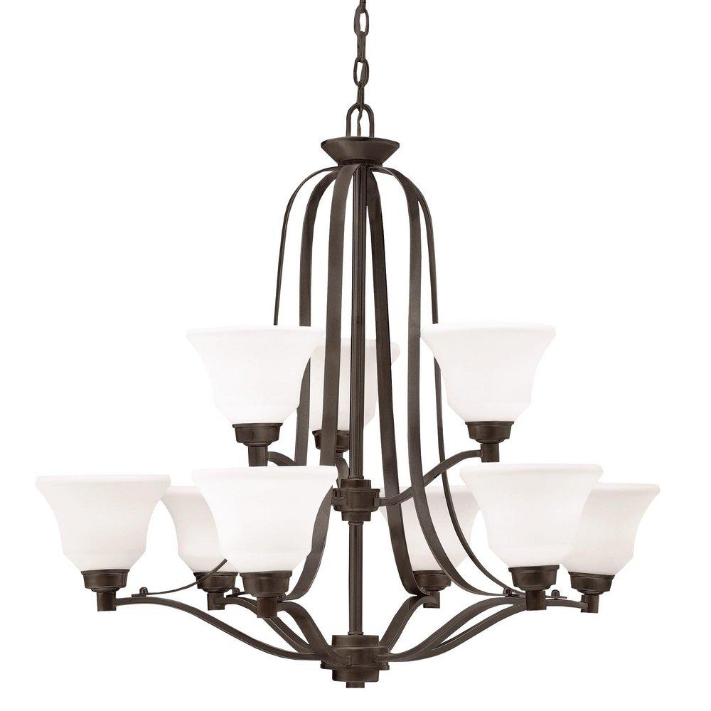 Kichler Lighting Olde Bronze 30-1/2 in. 100W 9-Light Medium E-26 Ceiling Mount Chandelier 