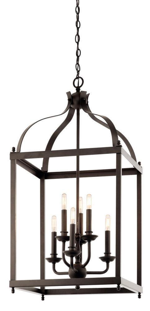 Kichler Lighting Olde Bronze 60W 6-Light Candelabra Incandescent Pendant 