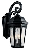 60W 3-Light Outdoor Wall Lantern in Textured Black