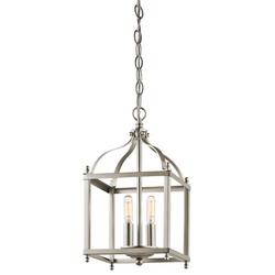 2-Light Pendant in Brushed Nickel