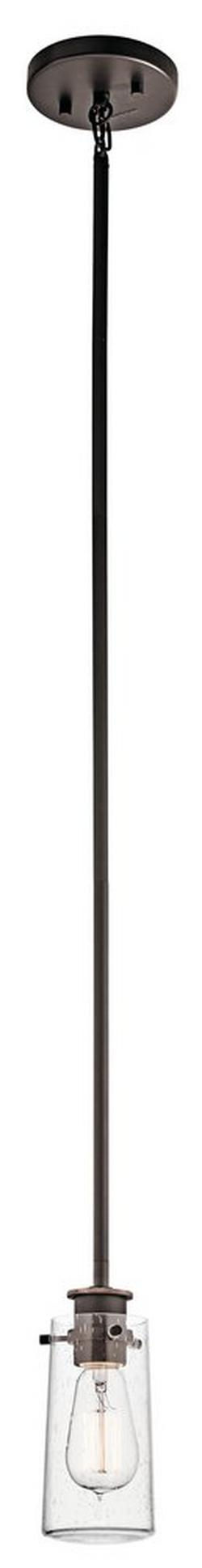 60W 1-Light Medium Incandescent Mini Pendant in Olde Bronze