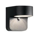 6 in. 15W 1-Light Outdoor LED Wall Sconce in Textured Black