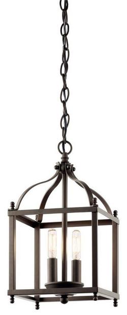 2-Light Pendant in Olde Bronze