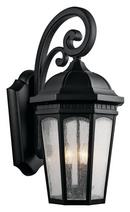 26-1/2 in. 60W 3-Light Outdoor Wall Sconce in Textured Black